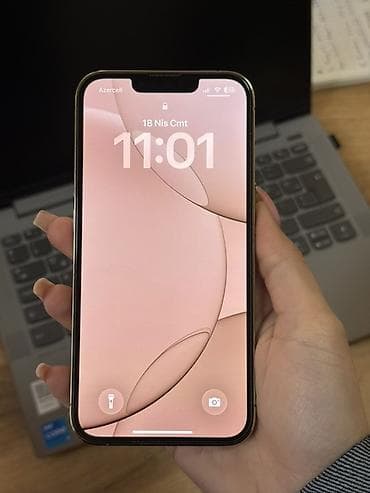 13 pro ikinci el: IPhone 13 Pro, Qızılı, Face ID — 10