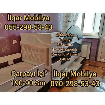 ucuz krafat: Oğlan üçün, Yeni, Çarpayı, Matrassız, Siyirməsiz, Laminat — 9