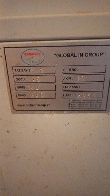 irsad telecom is saatlari: İşlənmiş, Sənaye üçün, 1 faza, Gərginliy stabilizatoru, 220 V, Kredit yoxdur — 1