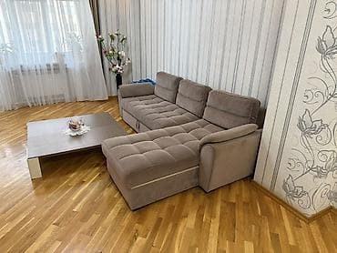 Угловой диван, Б/у, Раскладной, С подъемным механизмом, Ткань, Нет доставки — 3