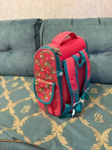 məktəb paltarı: Uşaq məktəb çantası - Rəng: çəhrayı və firuzəyi tonlarda - Yan — 2