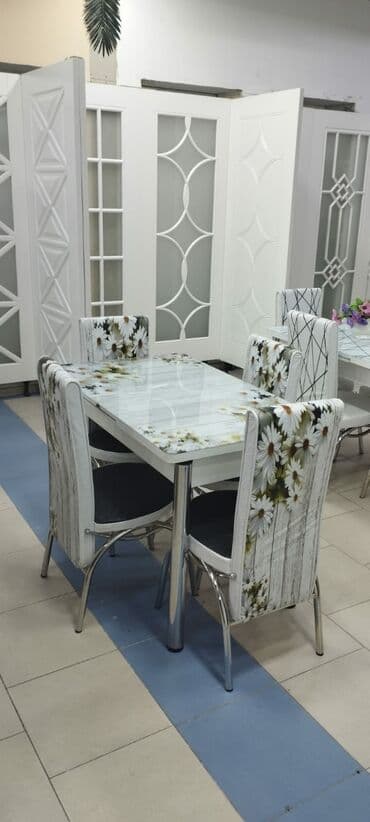 suse masa: *Hazır elde olan* ✔️Türk istehsalı🇹🇷 ✔️Kuxna üçün stol stul dəsti — 5