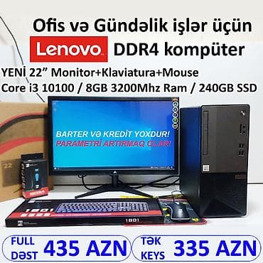 prosessor amd: ŞOK ENDİRİM!!!QAÇIRMAYIN!!! ⭐Tək Keys 335 AZN ⭐KOMPLEKT CƏMİ 435 AZN — 2