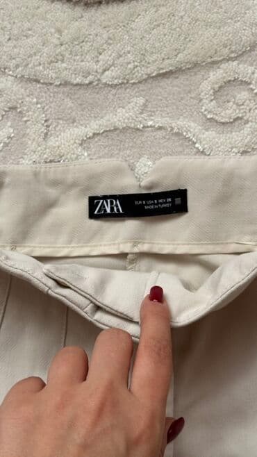 şalvar modelleri 2022: Şalvar, Zara, S, rəng - Bej — 2