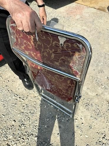 ofis oturacagi: Qatlana bilən metal karkaslı stul - Konstruksiya: Xromlayınmış metal — 3