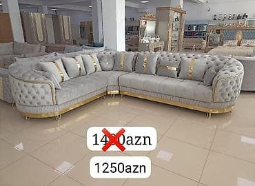 Divanlar: Künc divan, Yeni, Açılan, Bazalı, Vеlur parça, Ünvana pulsuz çatdırılma — 1