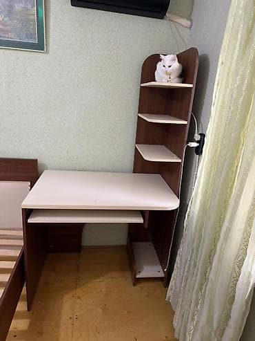 kunc servant: Künc masa, Polkalı, Siyirməsiz, MDF, Zəmanətsiz, Kredit yoxdur — 2