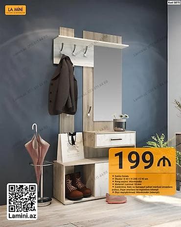 Dahliz dolabı – LA MINI (Kod: 5870) - Ölçü: D 40 × H 200 × E 90 sm - — 1