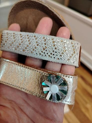 Игрушки: Цвет - Золотой Босоножки, Размер: 35, Для девочек — 3