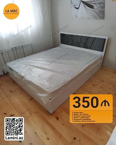 taxt çarpayi: İkinəfərlik çarpayı, Bazalı, Matras ilə, Siyirməsiz — 1