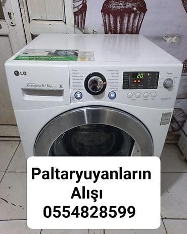 çanqal maşını: Paltaryuyan maşın 6 kq, İşlənmiş, Avtomat, Qurutma var, Pulsuz çatdırılma, Ödənişli çatdırılma — 1