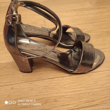 женские пляжные шлепанцы: Размер: 36, цвет - Серый, Б/у — 2