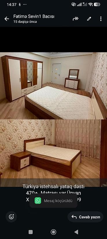 turhan matras: Türkiyə istehsalı yataq dəsti 470₼. Matrası var.Ünvan — 1