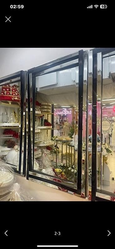 divar sekilleri: Güzgü Divar üçün, Düzbucaqlı, Dekorativ, Çərçivə ilə — 2