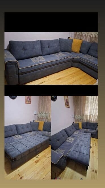 Künc divan, Yeni, Açılan, Bazasız, Vеlur parça, Rayonlara çatdırılma