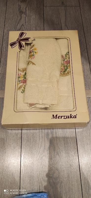 Ev və bağ: Merzuka dəst – dəsmallar - Brend: Merzuka - Rəng: açıq krem/ivori - — 1