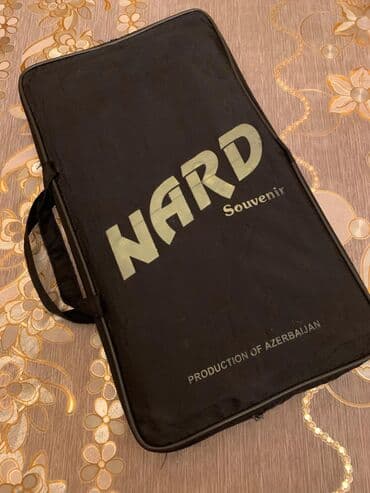 Qoruyucu plyonka və şüşələr: Ağacdan hazırlanmış, əl işi naxışlarla bəzədilmiş nərd-taxta dəsti — 3