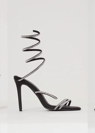 женские босоножки на танкетке: Asos, Ölçü: 38, rəng - Qara, Yeni — 1