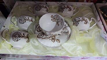 чайный набор: Чайный набор, цвет - Белый, Керамика, 6 персон — 3