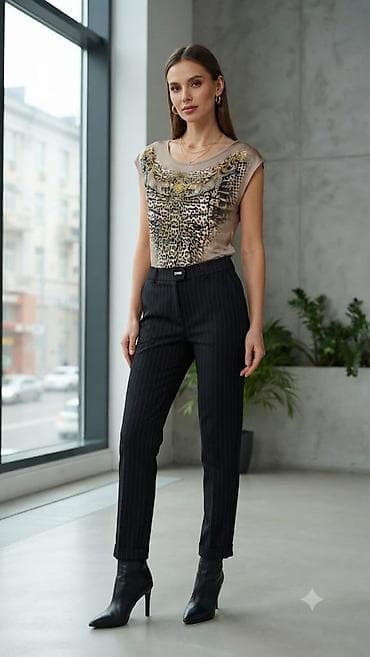 cins şalvar modelleri: Qadın şalvar kolleksiyası - Model 1: Mavi “mom fit” cins şalvar — 4