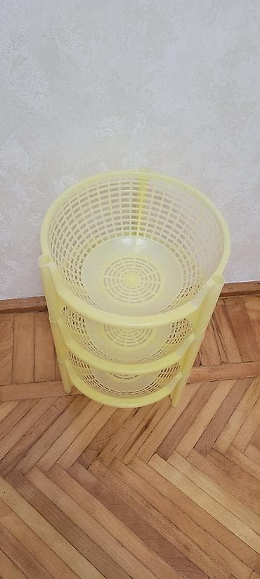 balka: 15 man Qədimidi Plastik 3 mərtəbəli səbət stendi - Material: yüngül — 1