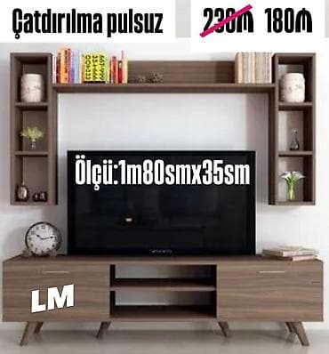 TV STEND / TV altı – Yeni və sifarişlə Ölçü: 1m80sm x 35sm Taxta