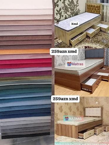 Çarpayılar: Təknəfərlik çarpayı, Bazalı, Matras ilə, Siyirməli — 1