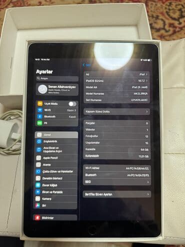 internet nomreleri: İşlənmiş Apple iPad 9 (2021), 10,2", 64 GB, Ödənişli çatdırılma — 7