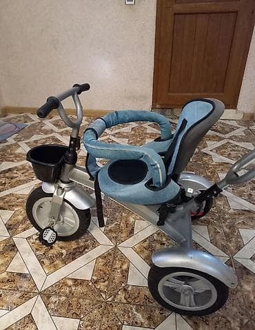 Elektrik velosipedlər: Uşaq üçtəkərli velosipedi – valideyn idarəetmə tutacağı ilə 250 azn — 6