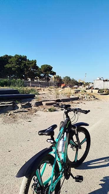 cube velo: Dağ/şəhər tipli velosiped – Velo brendi, yaşıl-qara rəngdə - Güclü — 4