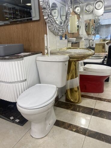 duş dəsti: Unitazlar 90 manatdan başdıyan qiymətlərlə ✅ unitazların materialı — 6