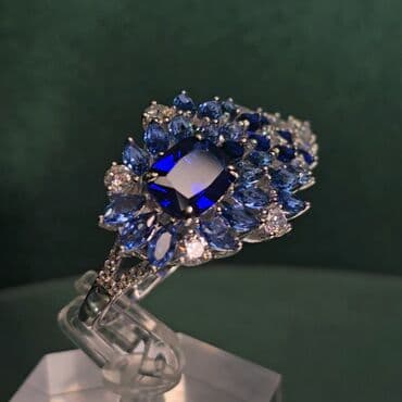 585 prob qızıl qiymeti: Üzük, Ağ qızıl, Sapfir — 2