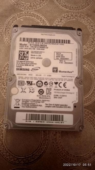Notbuk ve pc ye geden hdd satilir 1tb veziyyeti yaxwidi — 2
