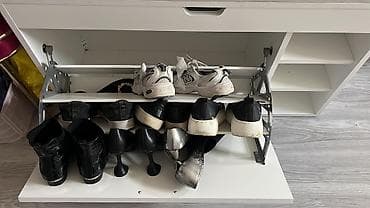 stulları: Ağ rəngli çoxfunksiyalı dəhliz tumbası-oturacaq - Üst hissədə yumşaq — 4