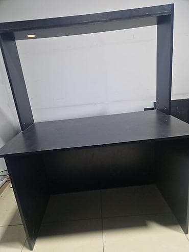 kəndir: Düz masa, Polkalı, Siyirməsiz, MDF — 2