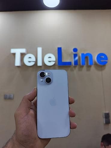 apple 5 s: IPhone 15, 128 GB, Göy, Zəmanət, Simsiz şarj, Face ID — 1