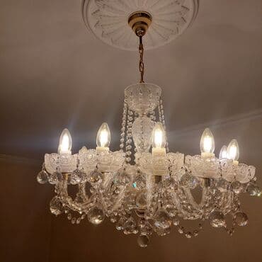 listur sekilleri: Çılçıraq, 10 və daha çox lampa, Xrustal — 4