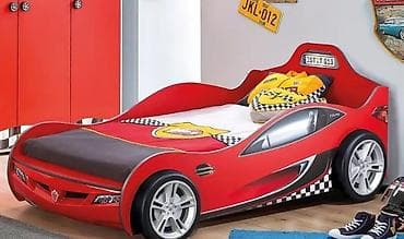 maşın carpayı: Uşaq otağı üçün Qırmızı “Avtomobil” Dizaynlı Çarpayı - Dizayn: Yarış — 2