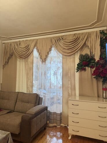 uşaq otağı üçün pərdələr: Klassik tərz pərdə dəsti - Rəng: bej/şampan tonları - Komplekt: qalın — 4