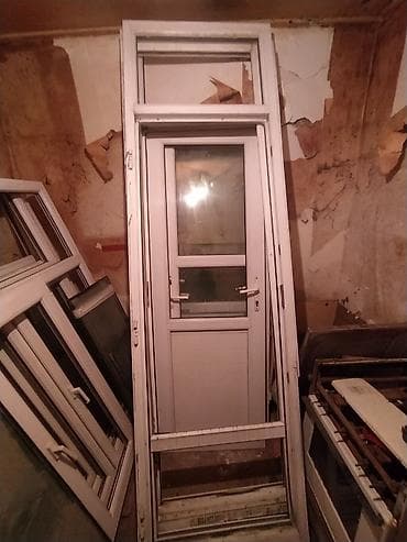 plasik qapı: PVC pəncərə və balkon qapısı dəsti - Material: ağ rəngli PVC profil - — 3