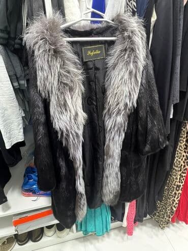 женские шубы из чернобурки: Шуба, M, L, цвет - Черный — 2