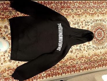 Uşaq/yeniyetmə üçün kapüşonlu sviter (hoodie) - Rəng: qara - Ön — 3