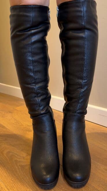 sapaskiler: Çəkmə, Ölçü: 38, rəng - Qara, Yeni — 1