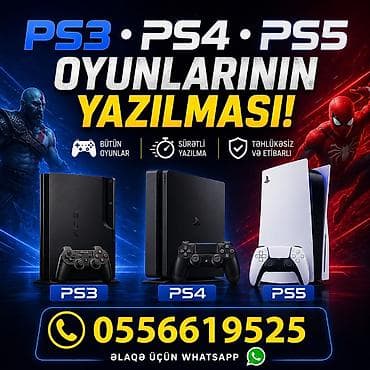 PlayStation oyunlarının yazılması xidməti - PS oyunlarının konsola