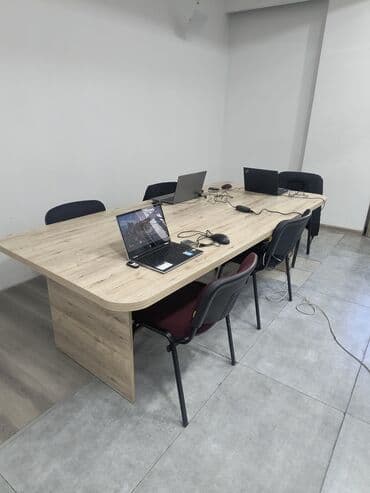 стол для конференций: Oval masa, Siyirməsiz, Teksturalı laminat — 1