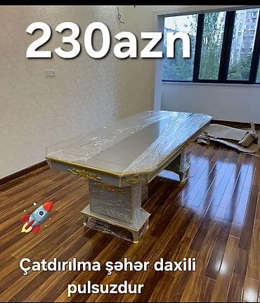Qonaq masası, Açılmayan, Taxta, Dördbucaq masa