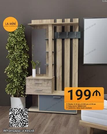 qapi: Açılan, 1 qapı Düz dolab, Dəhliz dolabı — 1