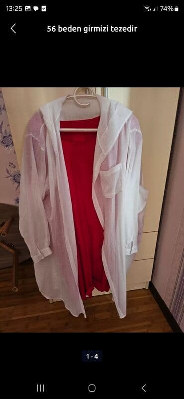 toy donları 2023: 56 beden qadın geyimi dəsti. - Qırmızı rəngli paltar - Üzərinə — 1