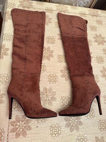 qadın çəkmə: Ölçü: 37, rəng - Qəhvəyi, Yeni — 2