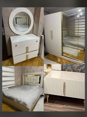 işlenmiş şkaf: İkinəfərlik çarpayı, Termo, Dolab, 2 tumba, İşlənmiş — 1